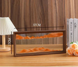 3D Sandscape Moving Sand Art Picture Wooden Frame Quicksand Liquid Hourglass Craft Flowing Sand Painting Office Home Decor Gifts Aimak Store