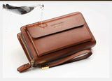Men Clutch Bag Men's Long Purse Large Capacity Men's Wallets Cell Phone Pocket Passcard Pocket High Quality Wallet Bags For Men Aimak Store