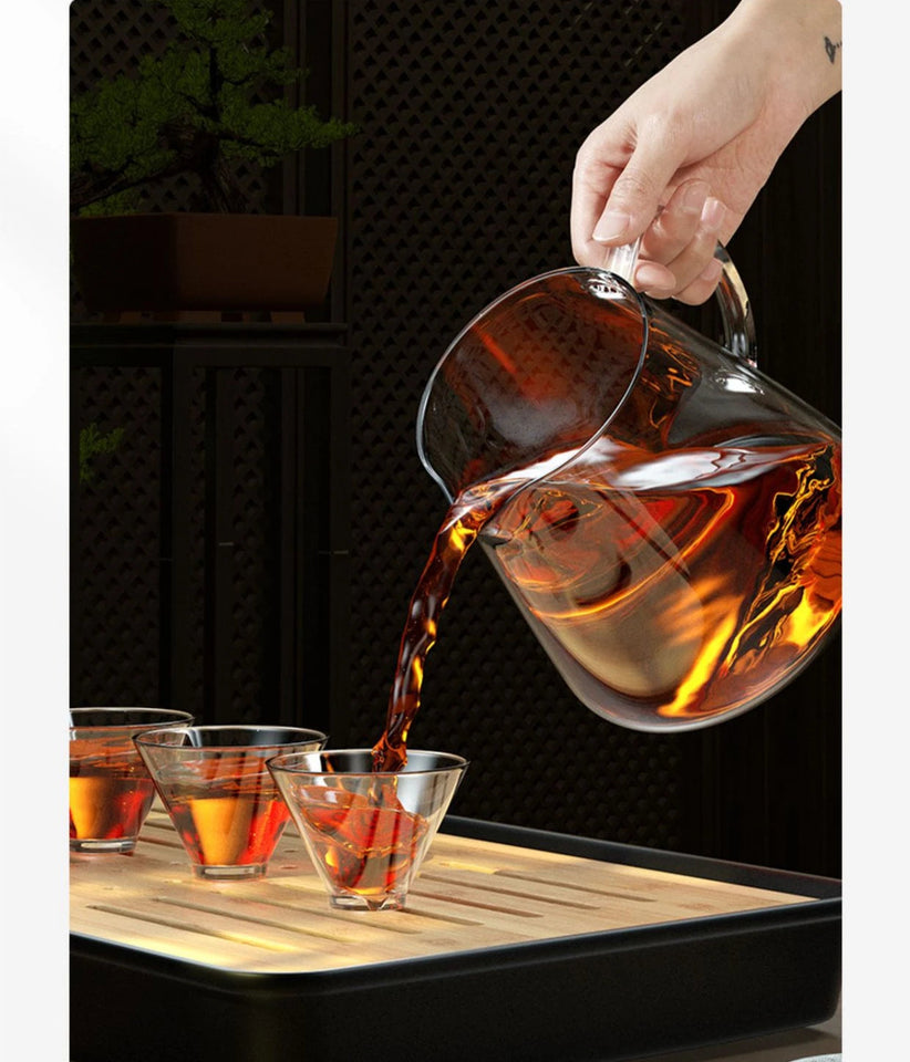 Heat Resistant Glass Teapot with Stainless Steel Tea Strainer Infuser Flower Kettle Kung Fu Teaware Set Puer Oolong Pot Aimak Store