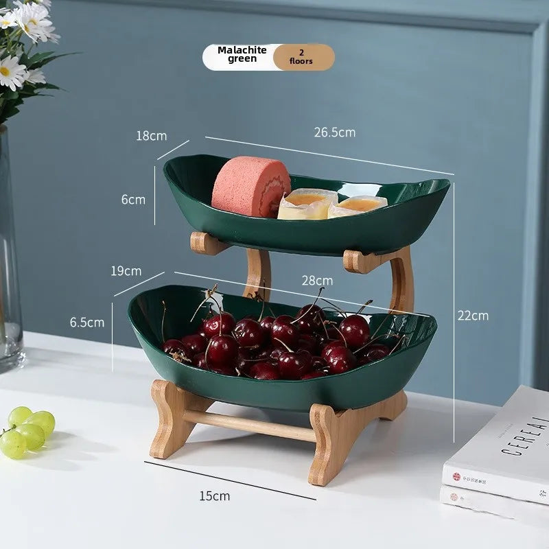 Internet Famous Fruit Tray Creative Modern Home Decoration Multilayer Nordic Style Luxury Snack Tray Aimak Store