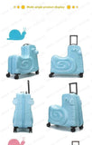 Cartoon children's trolley case Rideable Universal wheel children's travel password case Large capacity children's luggage Aimak Store
