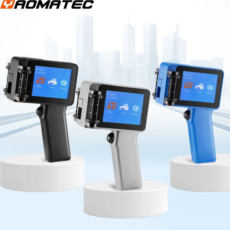 with ink: X1760 12.7MM TIJ Expiry Date Marking machine date coding machine printing gun Portable Handheld Thermal Inkjet Printer Aimak Store