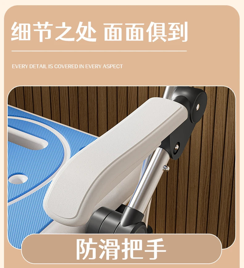 Bathroom Chair for Elderly with Backres Folding Shower Seat for Safety Non-Slip Locking Ideal for Senior Citizen Pregnant Women Aimak Store