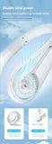 New Mini Neck Fan Portable Bladeless Hanging Neck 1200mAh Rechargeable Air Cooler 3 Speed Mini Summer Sports Fans Aimak Store