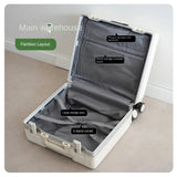 New Front Opening Lid Suitcase Multifunctional Mini Luggage Aluminium Frame 18/20 Boarding Box Trolley Case Cabin Bag Aimak Store