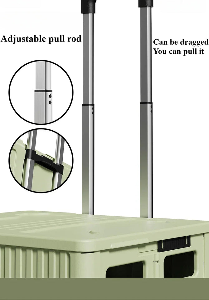 Portable and Foldable Shopping Cart,Home Multifunctional Grocery Cart, Outdoor Trolley Cart, Stall, Camping and Storage Box Aimak Store