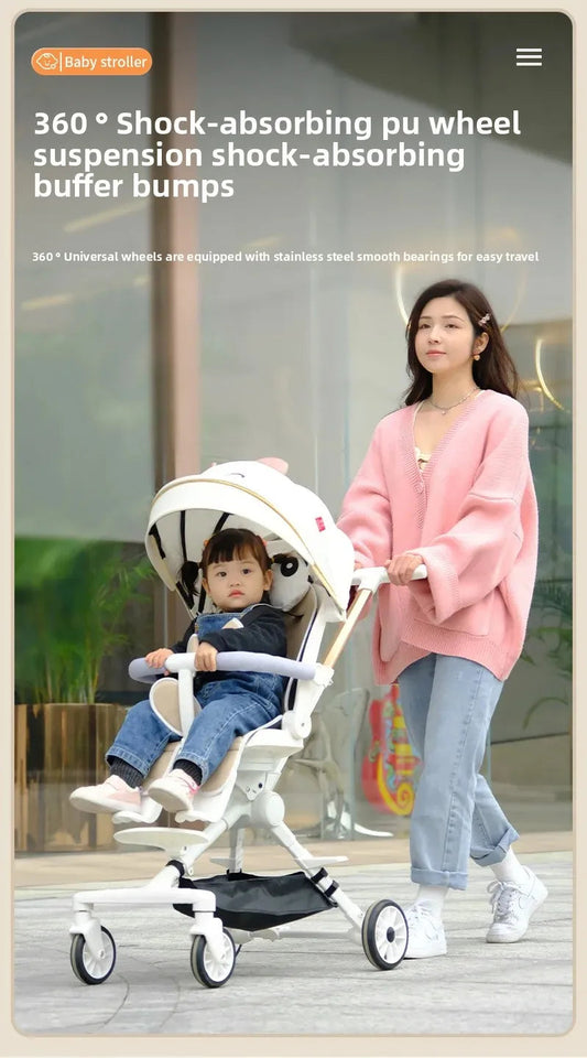 Ultra-light Foldable Baby Stroller Child High Viewpoint Sit-Lie Baby Pushchair Infant Pram Toddler Walker Kids Wheelbarrow Aimak Store