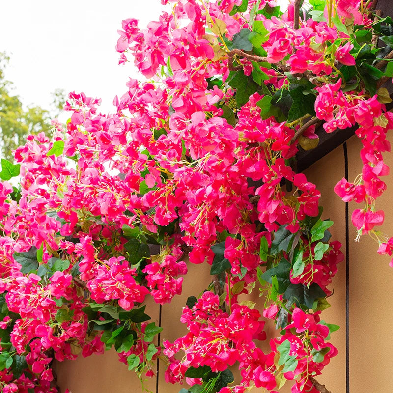 Bougainvillea Artificial Flower Silk Fake Flower Wedding Home Decor Garden Engineering Landscaping Plants Garland Flower Wall Aimak Store