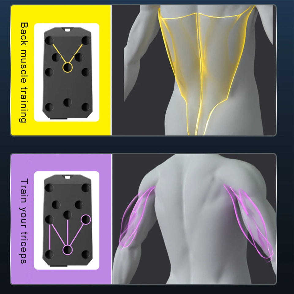 Folding Push-up Board Portable Fitness Equipment Multi-Functional Abdominal Enhancement Support Heavy Duty Non Slip for Home Gym Aimak Store