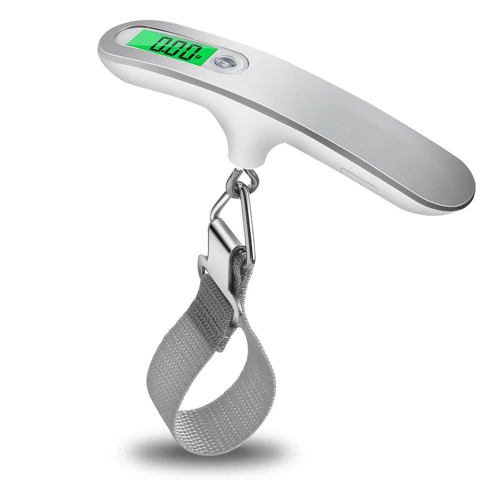 110lb/50kg Portable Electronic Hand Luggage Scale LCD Digital Display Balance Scale Suitcase Travel Weighs Baggage Weight Tool Aimak Store