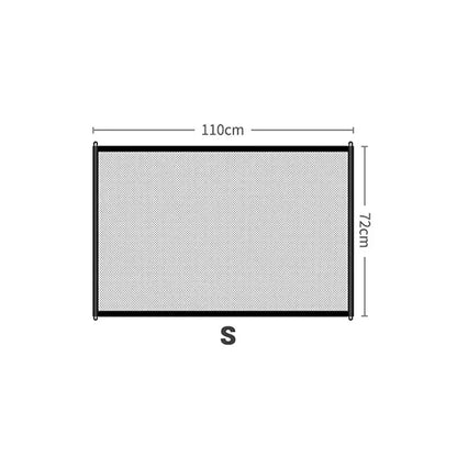 Pet Barrier Fence Baby Safety Gate Mesh with Telescopic Pole Hook Stairs Entrance Indoor Gate Fence Safety Protection Punch-free