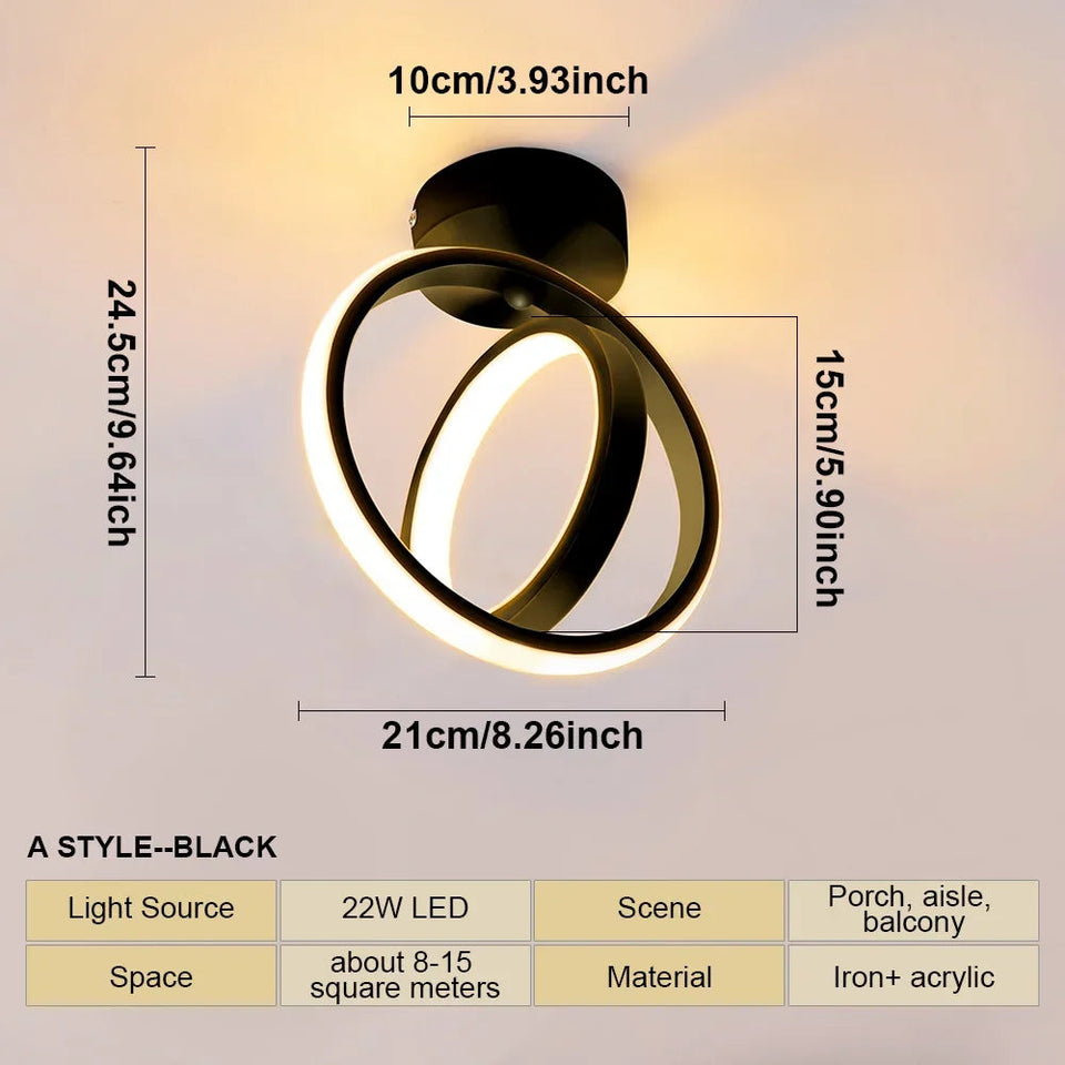 LED Ceiling Light Modern Aisle Ceiling Lamp Indoor Hallway Lighting Small Surface Mounted Fixtures Bedroom Balcony Office Lights Aimak Store