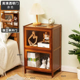 Modern Simple Storage Small Night Stand Household Bedside Table Solid Wood Bedchamber Large Capacity Home Furniture Aimak Store