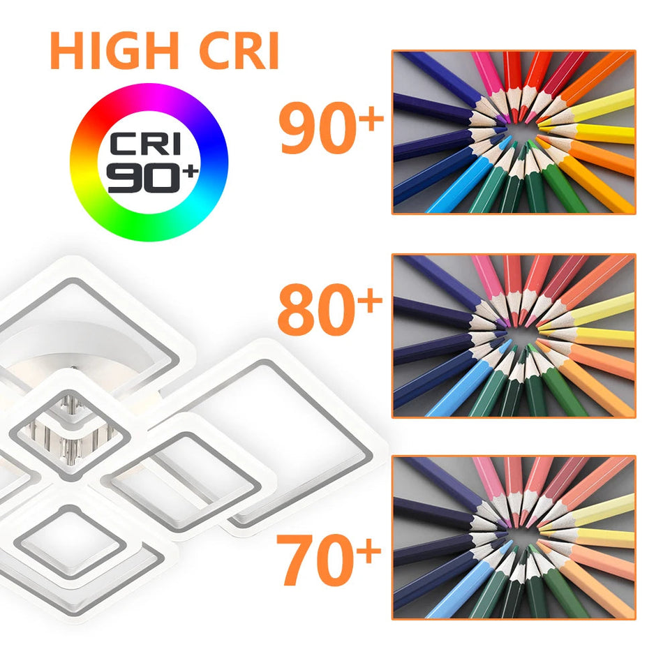 Nordic Pendant Light Ceiling Lamp Modern square LED Chandelier Suitable for Bedrooms Living Rooms Kitchen Dining Lighting Decor Aimak Store