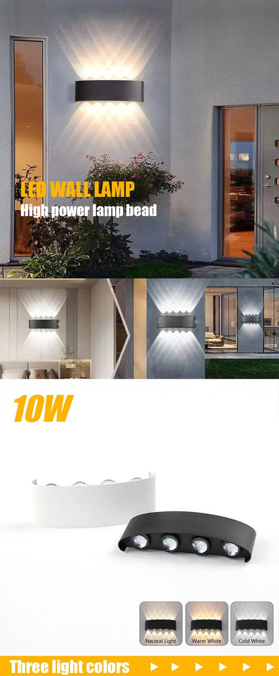 LED Wall Lamp Waterproof IP66 Indoor Outdoor Lamp  Garden Lights for Living Room Hallway Bedroom Decor Aimak Store