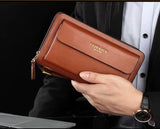 Men Clutch Bag Men's Long Purse Large Capacity Men's Wallets Cell Phone Pocket Passcard Pocket High Quality Wallet Bags For Men Aimak Store