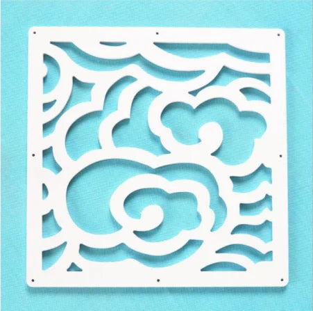 12pcs 29x29cm Hanging Screens Living Room Divider Panels Partition Wall Art Diy Home Decoration White Wood-plastic Aimak Store