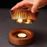 Gold Hollow Aluminum Alloy Teapot Warmer Coffee Pots Candle Base Heater Stove Household Glass Teapot Tea Stove Milk Warmer Stand Aimak Store