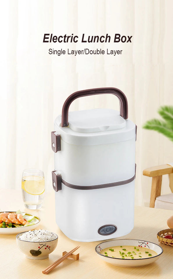 Electric Rice Cooker 220V Multi-functional Lunch Box Single/Double Layer Cooking Machine Food Steamer Food Storage Box EU Plug Aimak Store