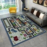 Child Playmat Highway City Traffic Playroom Area Rug Large Carpet Rug for Living Room Bedroom Decor Kids Play Non-slip Floor Mat Aimak Store