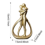 Contemporary Embrace Sculpture: Stylish Abstract Art Piece for Elegant Living Room & Home Decor Aimak Store