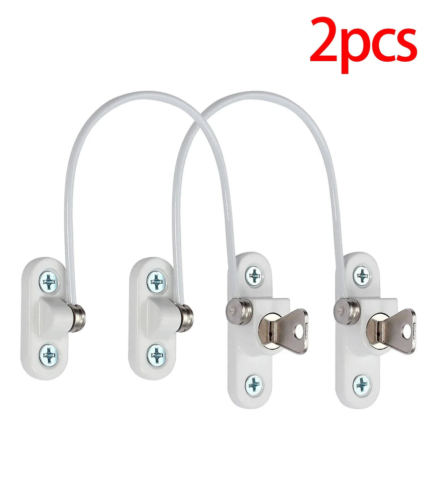 White/Black Child Safety Lock Home Window Door Cabinet Locks Key for Babies Care Refrigerator Drawer Security Protection Aimak Store