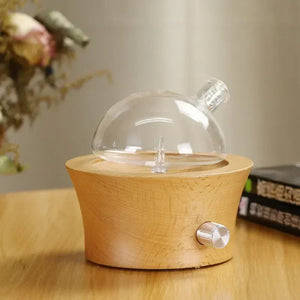 20ML Wooden Glass Aromatherapy Pure Essential Oils Diffuser Waterless Aroma Diffuser Air Nebulizer Household Humidifier For Home Aimak Store