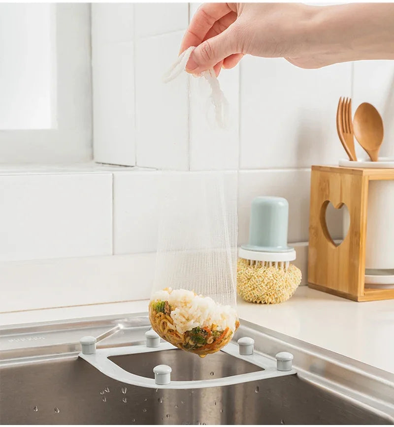 30PCS Suction Cup Sink Filter Screen Sink Organizer Kitchen Storage Bag Drain Rack Disposable Trash Bin Trash Can Garbage Cans Aimak Store