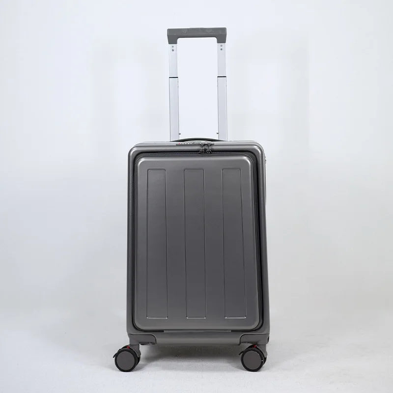 2025 New Suitcase with Seat for Kids Front Open Lid Suitcases on Wheels Kids Trolley Luggage Aluminium Frame 20/22 inch Aimak Store