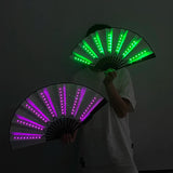 Luminous Folding LED Fan Dancing Light Fan Flashing For Night Music Show Rave Festival Accessories Glowing In The Dark Party Aimak Store