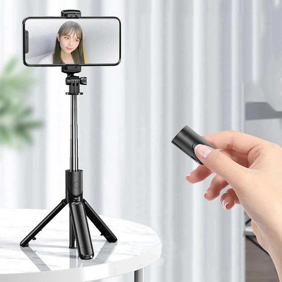 Wireless Bluetooth Selfie Stick Foldable Portable Tripod with Fill Light Shutter Remote Control for Android iPhone Smartphone Aimak Store