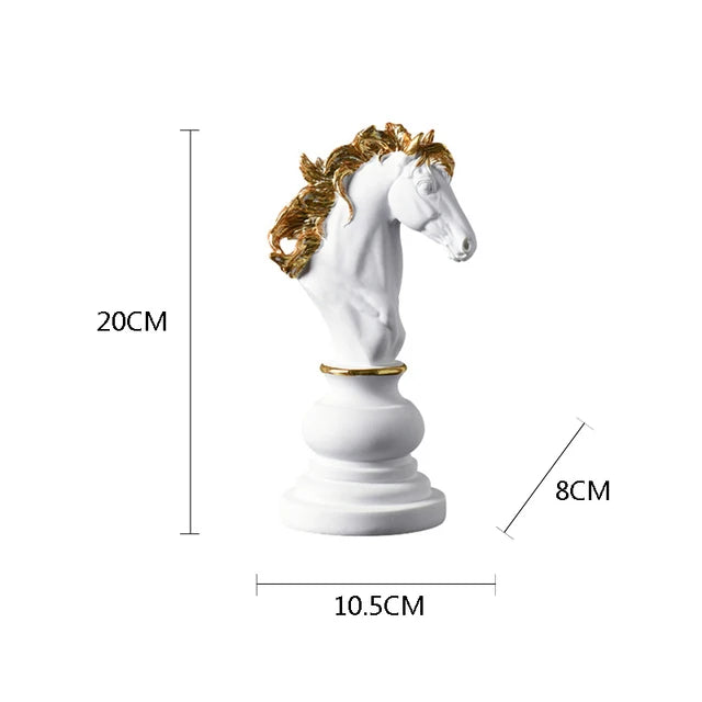 Chess Pieces Statue Resin King Queen Figure For Interior Home Living Room Office Sculpture Study Decoration Piece Ornament Aimak Store