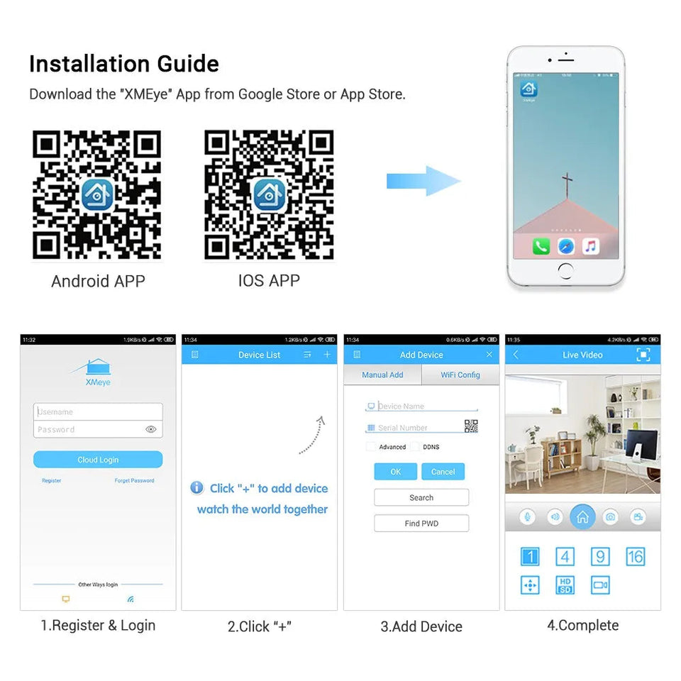 4K 8MP IP Camera 5MP Waterproof Outdoor Camera Face Detection Two Way Audio Color Nightvision Home Surveillance XMeye H.265 Aimak Store