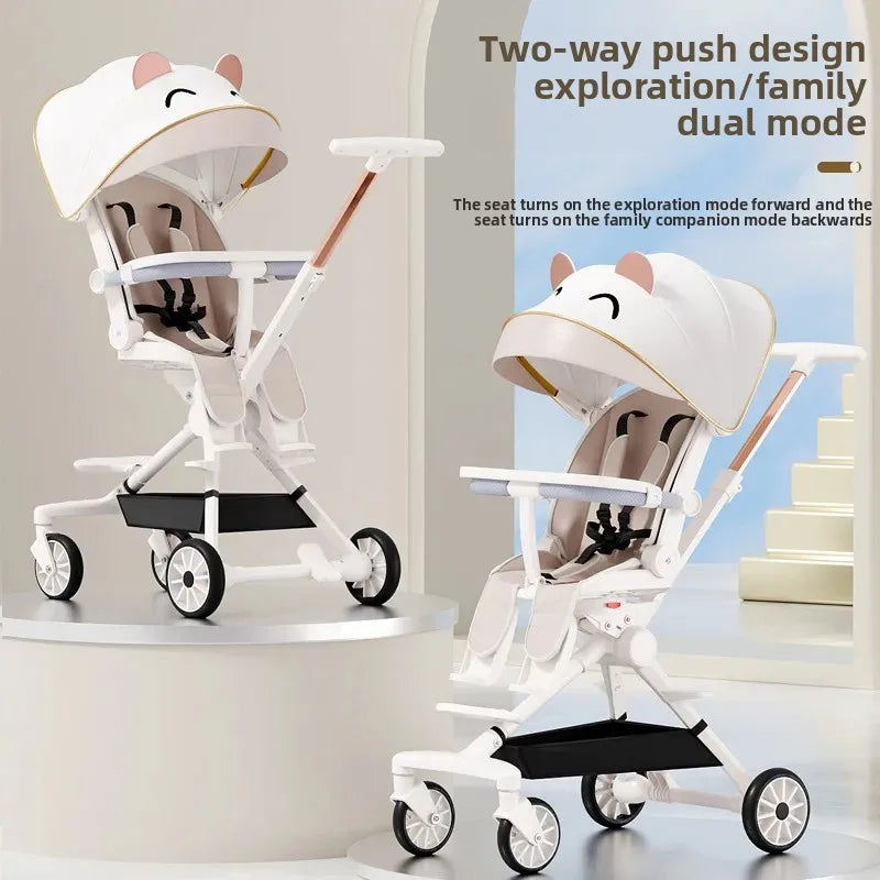Ultra-light Foldable Baby Stroller Child High Viewpoint Sit-Lie Baby Pushchair Infant Pram Toddler Walker Kids Wheelbarrow Aimak Store
