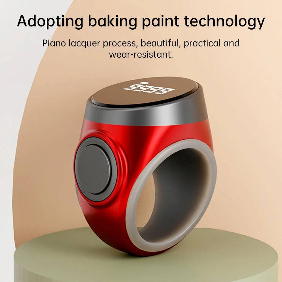 Smart Tasbih Tally Counter Digital Electronic Finger Ring Tally Counter Muslims Tasbeeh Zikr Ring Prayer Time Vibration Reminder Aimak Store