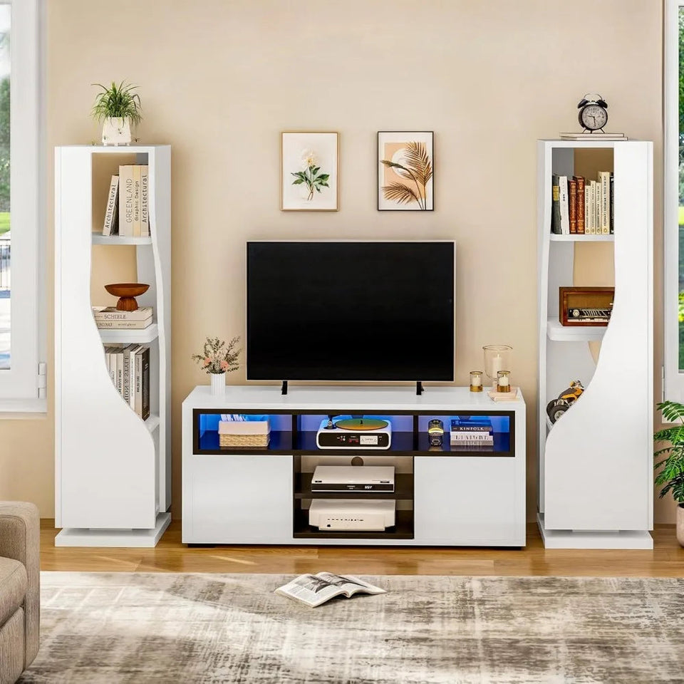 Bookcase Corner Bookshelf, Small 4-Tier Rotating Bookshelf, 360 Display Bookcase Spinning Tower Narrow Shelf Organizer Storage Aimak Store