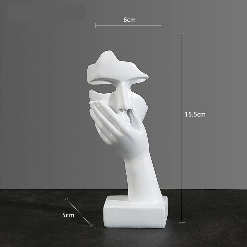 Resin Abstract Mask Statues European Miniature Figurines for Interior Home Office Study Desktop Figure Ornament Decor Gift Aimak Store