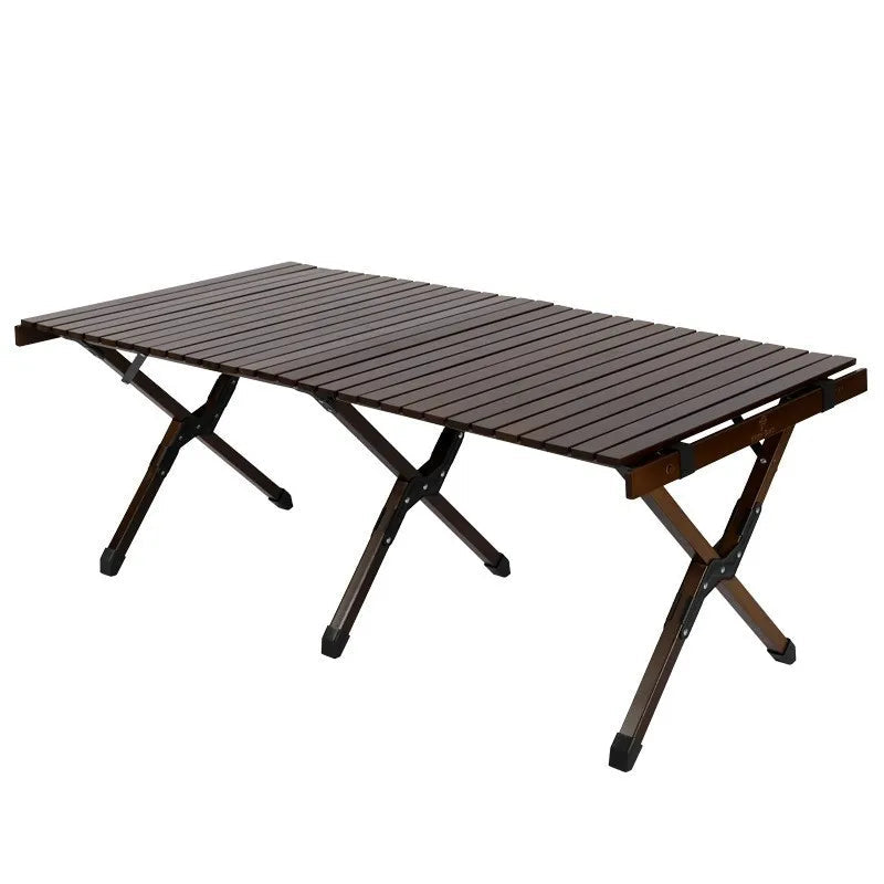 DZ Solid Wood Chicken Roll Table Kutuo Outdoor Folding Table Camping Table Beech Solid Wood Large Log Camping Chicken Roll Table Aimak Store