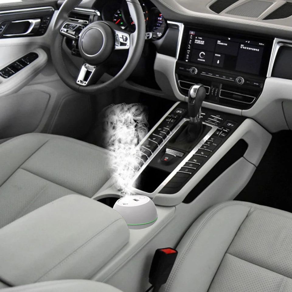 USB Portable Air Humidifier 250ML Essential Oil Diffuser 2 Modes Auto Off with LED Light for Home Car Mist Maker Face Steamer Aimak Store