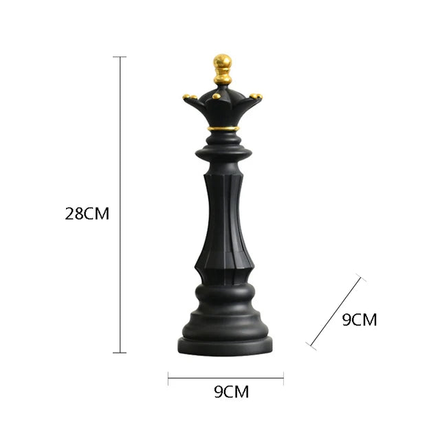Chess Pieces Statue Resin King Queen Figure For Interior Home Living Room Office Sculpture Study Decoration Piece Ornament Aimak Store