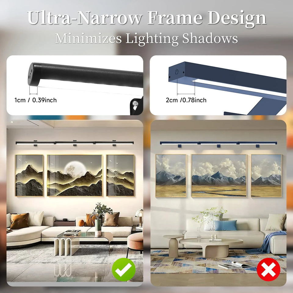 USB Rechargeable LED Wall Light Dimmable Mural Lamp Modern Wireless Aluminum Led Spotlights for Paintings Pictures Wall Lighting Aimak Store