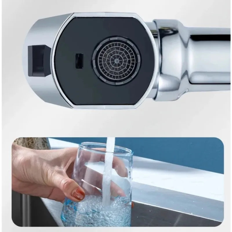 Kitchen Faucet Waterfall Outlet Splash Proof Universal 360° Rotating Bubbler 3 Modes Multifunctional Water Tap Nozzle Extension Aimak Store