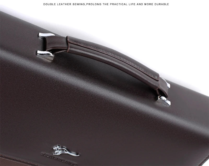 Leather Executives Briefcases For Men Designer Business Tote Bag Wallet Handbag Shoulder Ipad Square Side Crossbody Bag Document Aimak Store