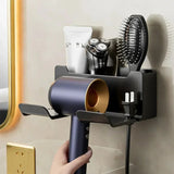 Hair Dryer Holder Wall Dryer Cradle Straightener Stand Hairdryer Organizer Box Toilet Blower Holder Shelf Bathroom Accessories Aimak Store