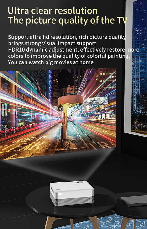 Salange P35 Android 10 Projector WIFI Portable MINI Video Beamer Smart TV 1280*720dpi for Game Movie Home Cinema 1080P 4K Video Aimak Store
