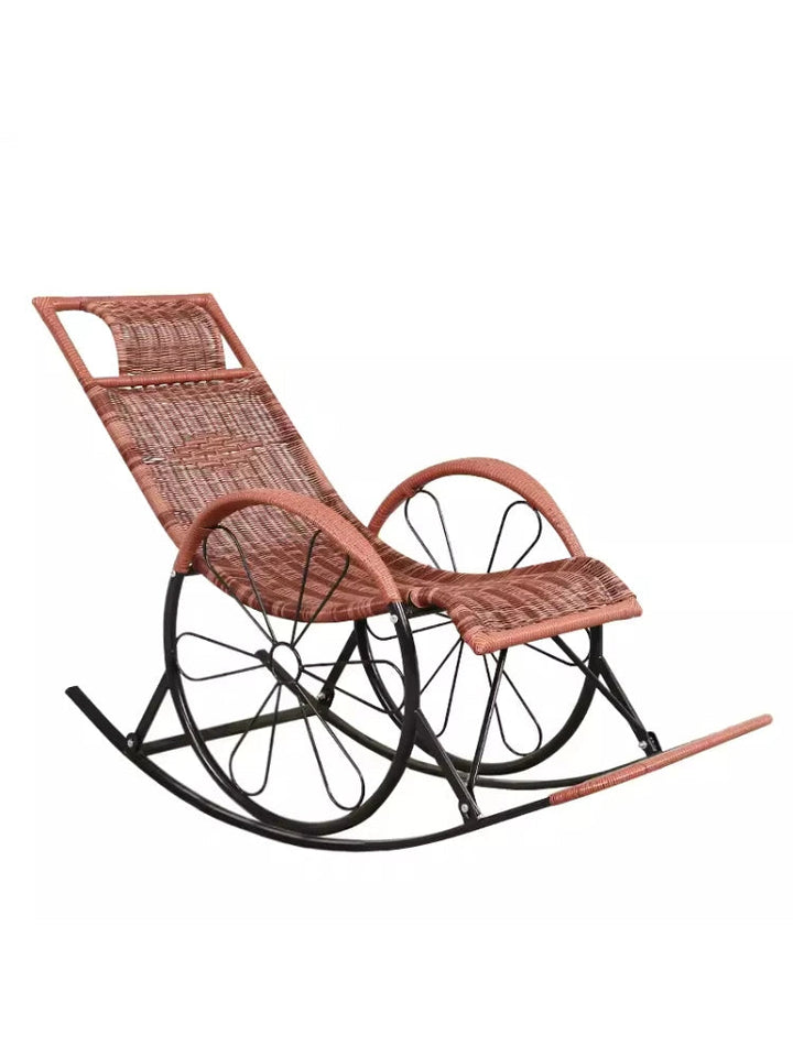 Summer Rocking Chair Recliner Rocking for Balcony Garden Leisure Relax Wicker Armchair Lazy Chair Lounge Chair Home Furniture Aimak Store