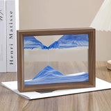 3D Sandscape Moving Sand Art Picture Wooden Frame Quicksand Liquid Hourglass Craft Flowing Sand Painting Office Home Decor Gifts Aimak Store