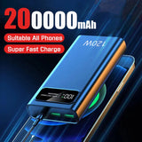 120W 200000mAh Super Fast Power Bank Charging High Capacity Portable Digital Display LED Power Bank For iPhone Samsung Xiaomi Aimak Store