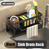 Kitchen Sink Drain Rack Organizer ABS Plastic Self-draining Sink Shelf Soap Sponge Holder Dishcloth Towel Rack filter basket Aimak Store