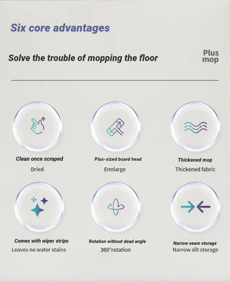 JOYBOS 40cm Spin Flat Mop Set Hand Free Wring With Dual Chamber Bucket Washable Microfiber Wet&Dry For Home Floor Cleaning Mops Aimak Store